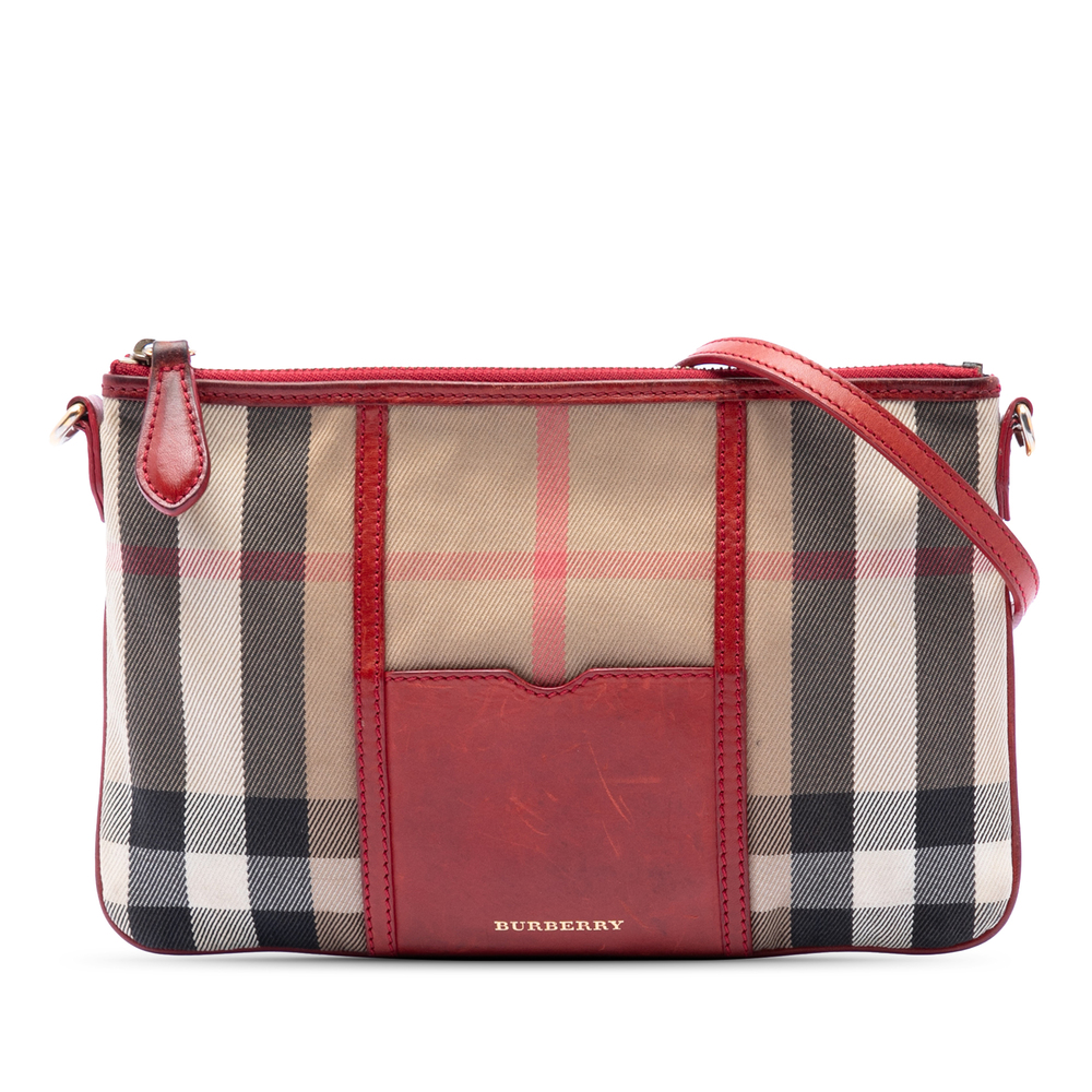 Pre-Loved Burberry House Check Canvas Crossbody - Picture 1 of 6